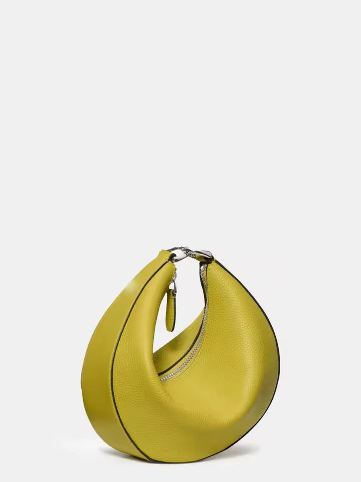 Chic and Charm Eclipse Half Moon Bag – yellow crescent shoulder bag with mini pouch
