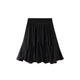 Elegant short tulle skirt with silk-like shorts, A-line fit, elastic waistband, and delicate pleats for a feminine, stylish look. Perfect for parties and special occasions