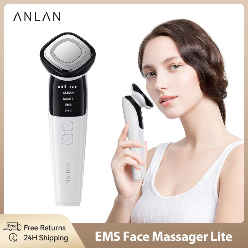 EMS Face Massager - Microcurrent Technology for Skin Lifting and Deep Cleansing.