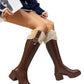 Stylish Soft Leather Winter Boots with Buckle Detail for Women’s Knee High Fashion.
