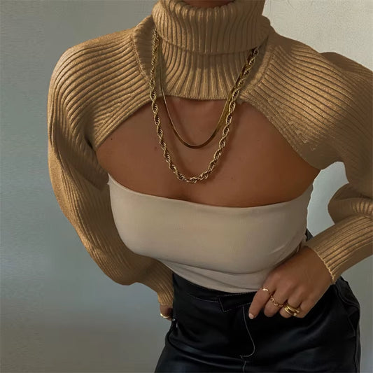 Trendy knitted turtleneck pullover available in multiple colors for autumn and winter fashion. ⁠Chic fall clothing.