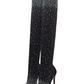 Glamour Goddess Over-The-Knee Boots in classic black with sparkling crystal rhinestones.