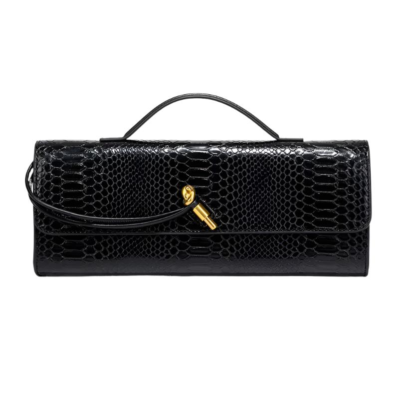 Luxury Design Top-Handle Bag for Women Evening Handbag Long Purse, Crocodile Pattern Crossbody Shoulder Bags Fashionable Outfits