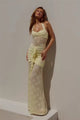 LILOU lace halter maxi dress by Chic Charm – backless summer gown with square neckline

