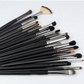 Makeup brush with an elegant design featuring a wooden handle and high-quality hairs for perfect makeup applications. Ideal for blusher, concealer, and eyeshadow.