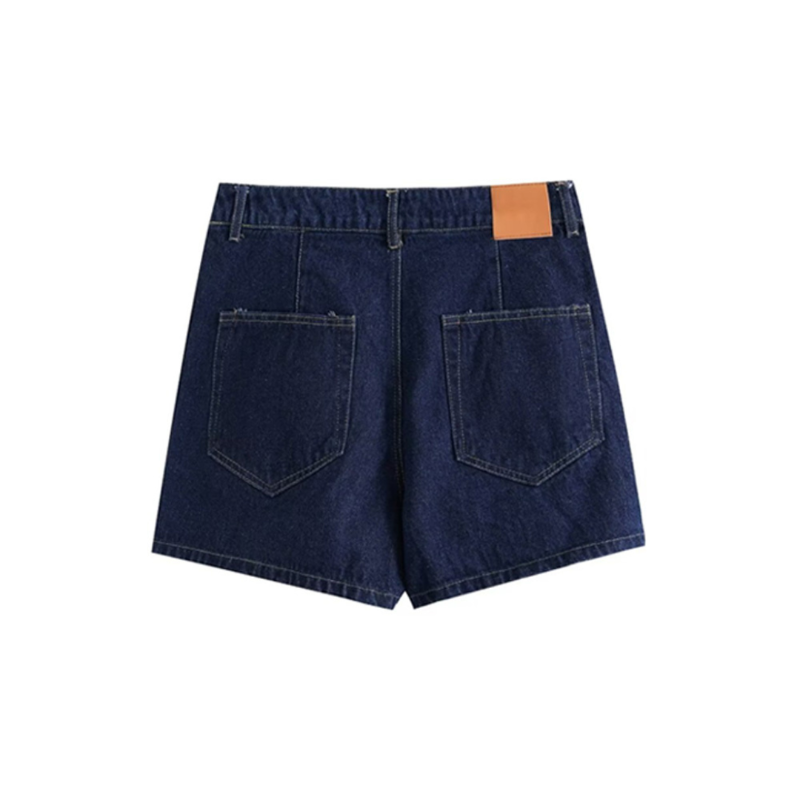 Wrap-style denim skirt with button closure and front pockets – matching piece from the Soho Denim Set
