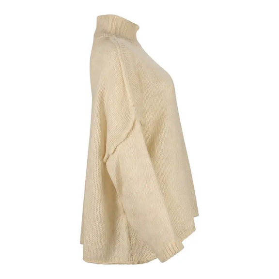 EleganceTrio women’s skirt and sweater set in beige, gray, and black, made from premium 40% mohair, 30% polyacrylic, 20% polyamide, and 10% wool. Stylish 2-piece outfit for women, perfect for winter and fall, offering versatile options for office looks, casual wear, or evening events. Made in Italy with high-quality craftsmanship.