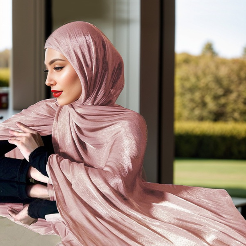 Flowy chiffon hijab for daily wear – rose gold tone by Chic and Charm

