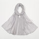 Modest fashion hijab with silky shimmer and flowy drape
