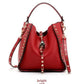 Chic crossbody bag for women featuring genuine leather and edgy studs. Red Valentino Style 