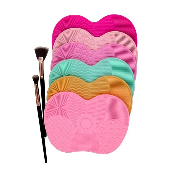 Colorful Silicone Brush Cleaner Scrubber Board for effective cleaning of makeup brushes.