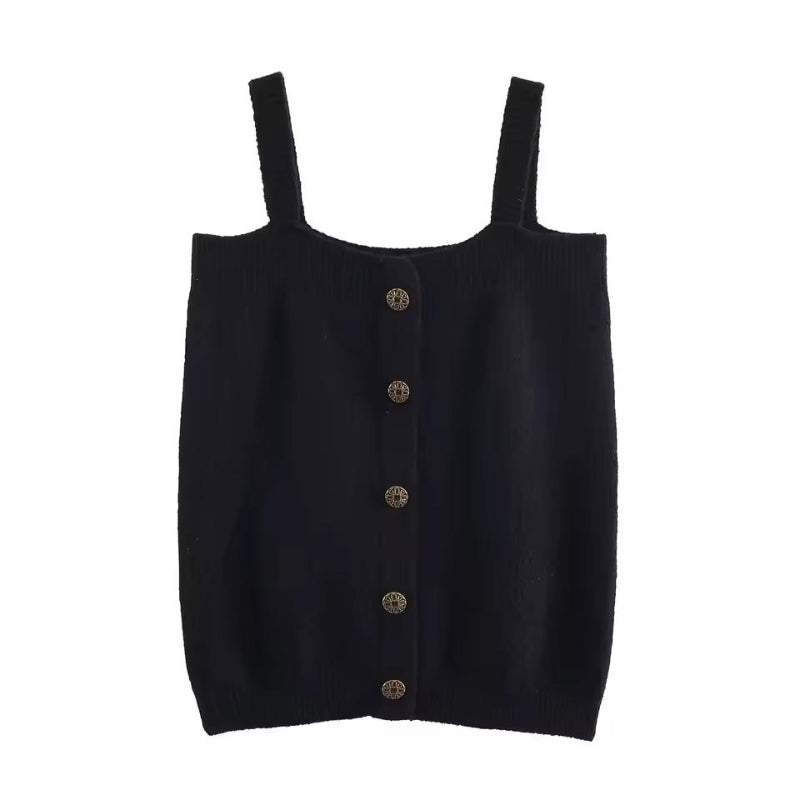 Flat lay of elegant 3-piece knitwear set for women – minimalist cardigan, knit top and trumpet skirt in taupe color, cozy chic style.
