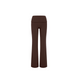 High-waisted mocha brown flared leggings, tummy control, sculpting bootcut gym pants for women