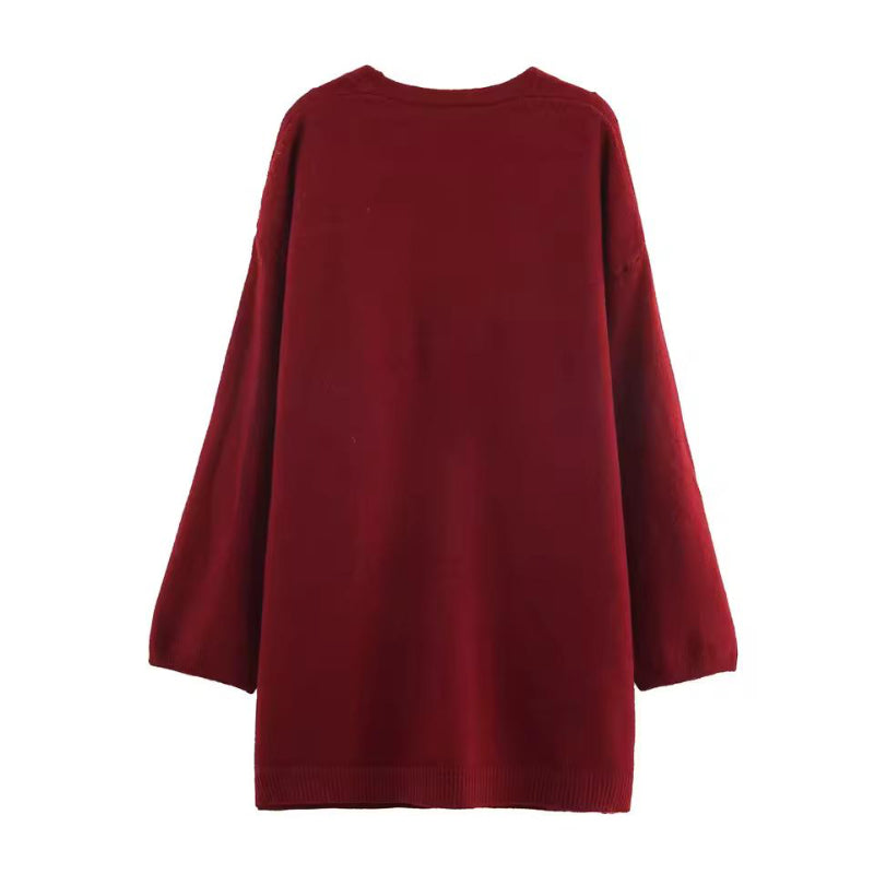 Elegant women’s 3-piece knit set with cardigan, strap top and trumpet skirt in soft fine knit fabric – autumn winter premium knitwear outfit, minimalist style.
