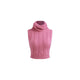 Stylish sleeveless cable-knit sweater in elegant design for women