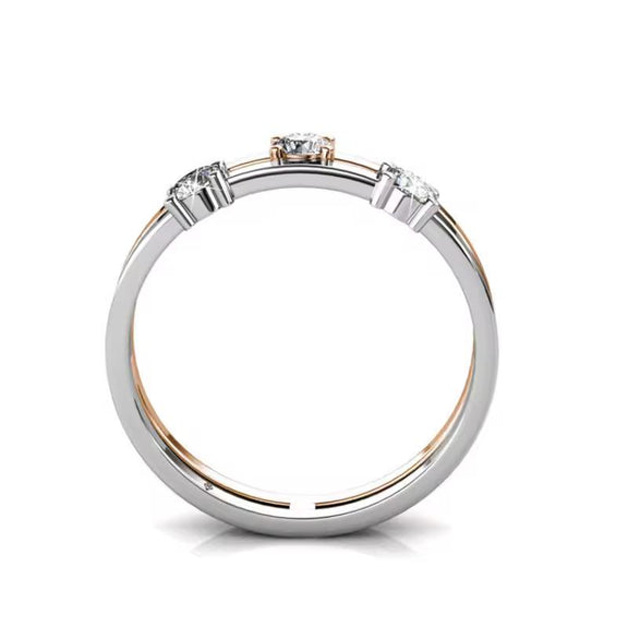 High quality Swarovski®️ jewelry – sparkling crystal women’s ring, 18K plated, modern fashion accessory