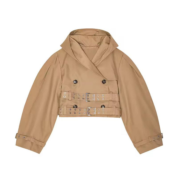 Women’s Trench Coat CHIC PARIS – Double-Breasted Belted Fall Jacket 2025
