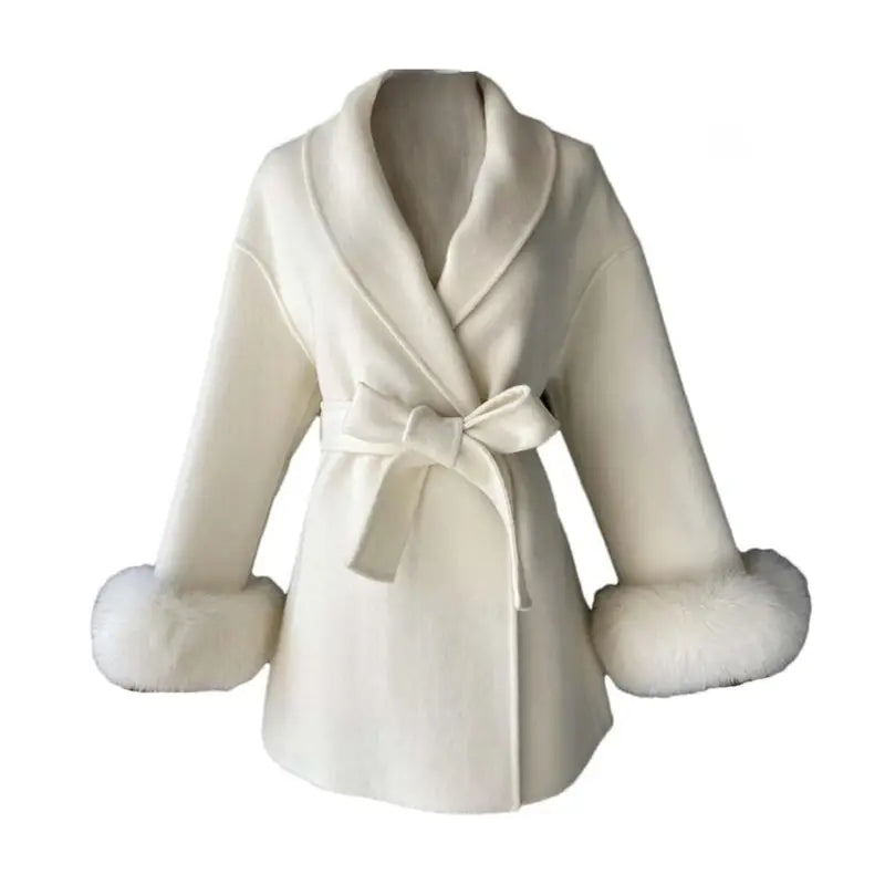 Functional pockets of the Guardian Shearling Jacket, providing ample space for essentials while maintaining a sleek silhouette.