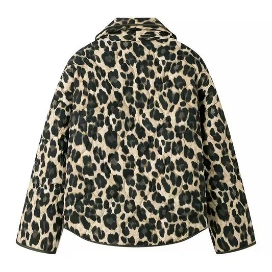 Women’s Sahara coat in leopard print with regular fit – autumn jacket in polyester
