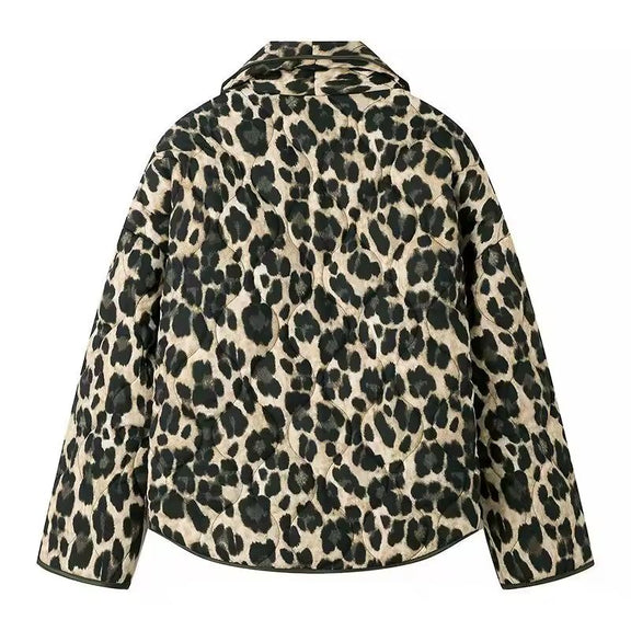 Women’s Sahara coat in leopard print with regular fit – autumn jacket in polyester

