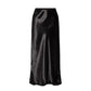 Black Satin Skirt – Elegant long satin skirt, luxurious black skirt for women, formal evening wear, versatile chic skirt, flattering satin fashion, timeless stylish skirt, dressy satin skirt, perfect for cocktail parties, weddings, and special events.